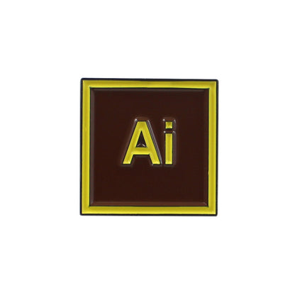 Alloy Letter Pin Featuring Enamel Craftsmanship Available In Colour