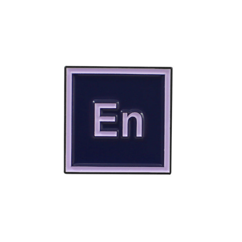 Alloy Letter Pin Featuring Enamel Craftsmanship Available In Colour