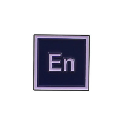 Alloy Letter Pin Featuring Enamel Craftsmanship Available In Colour