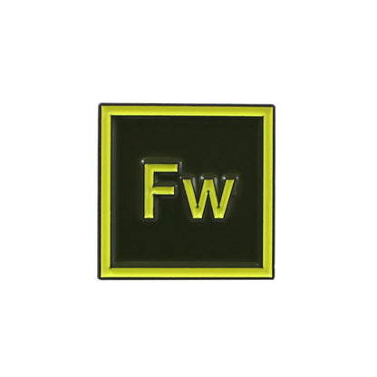 Alloy Letter Pin Featuring Enamel Craftsmanship Available In Colour