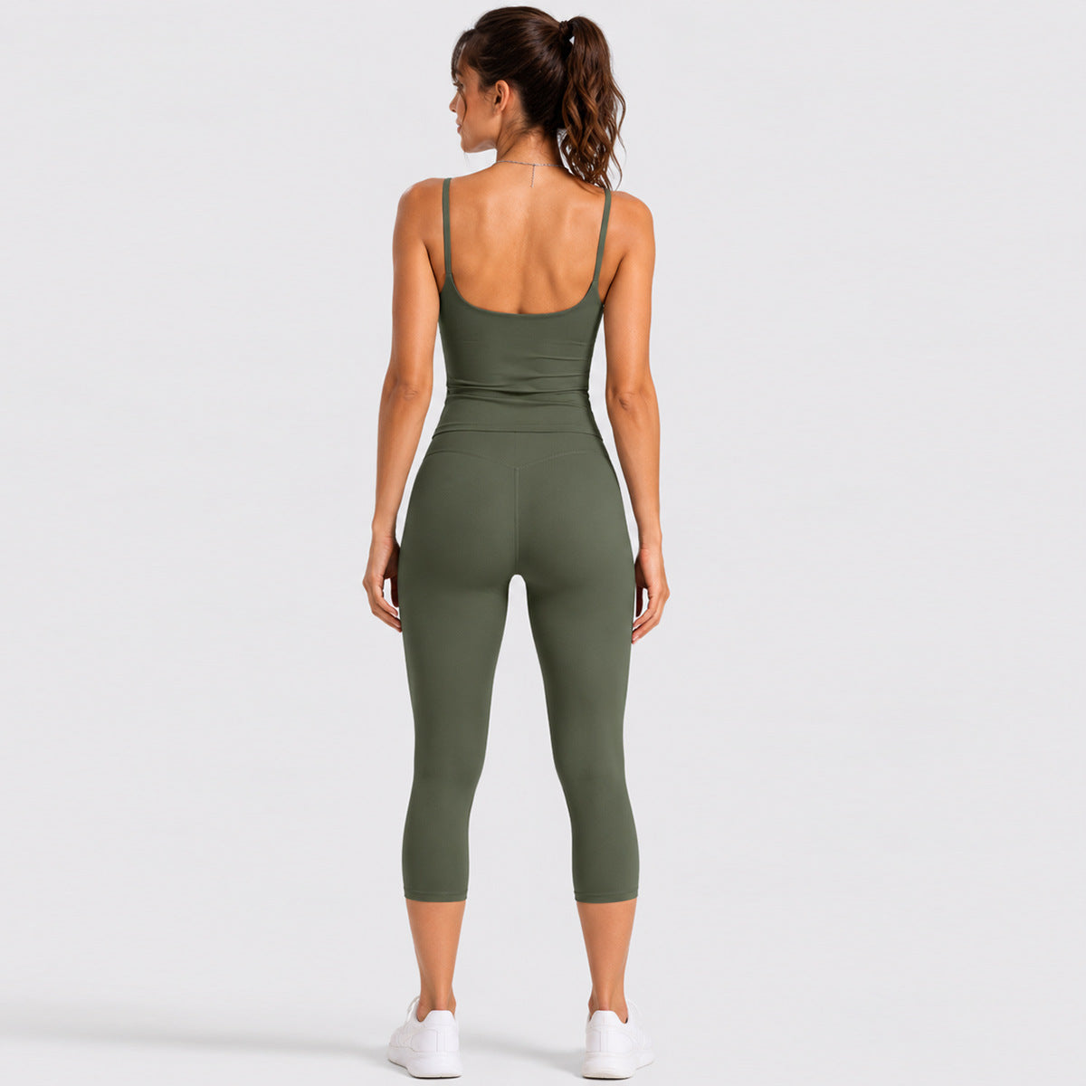 Sporty Women's Sleeveless Shorts Jumpsuit In High Elastic Nylon Fabric For Summer