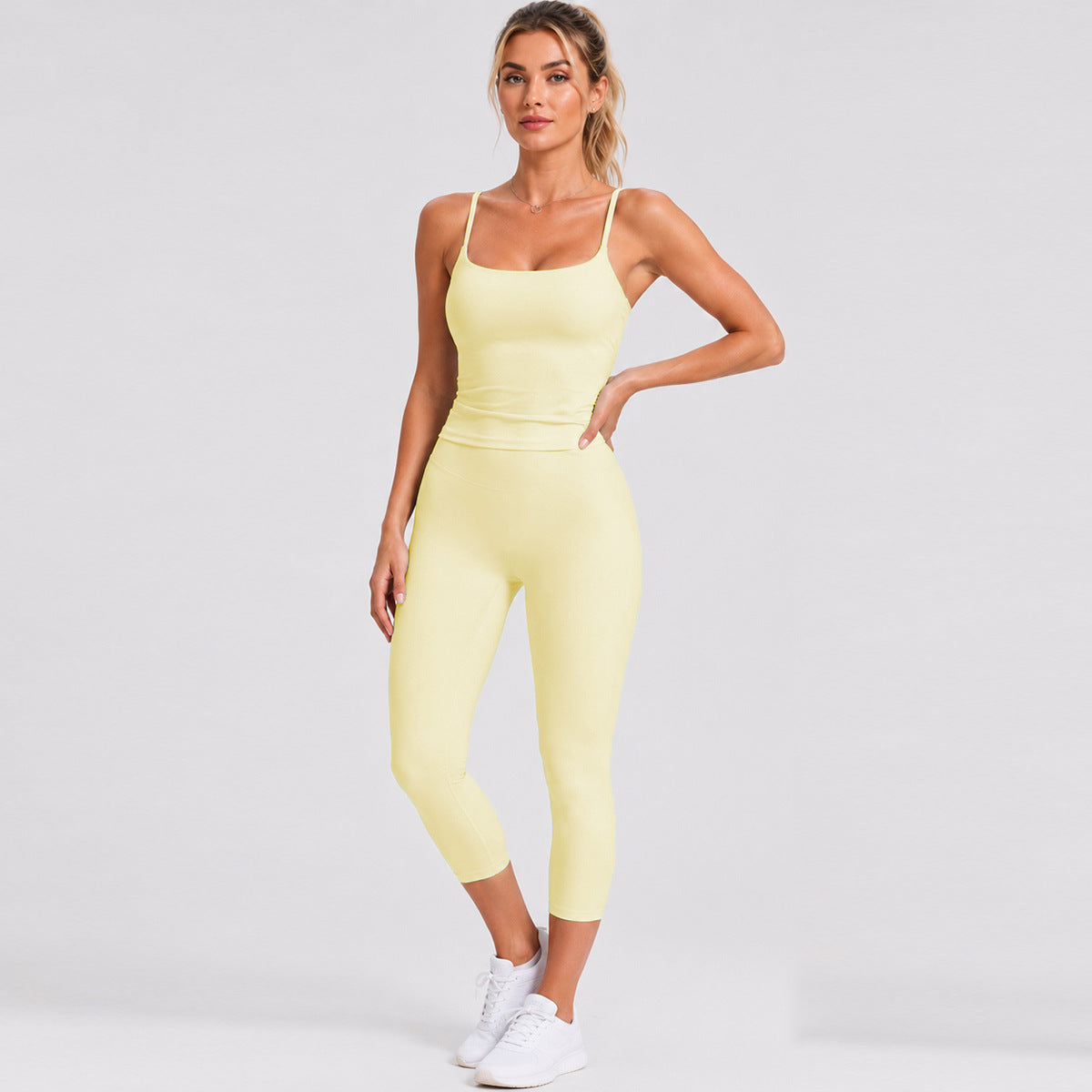 Sporty Women's Sleeveless Shorts Jumpsuit In High Elastic Nylon Fabric For Summer