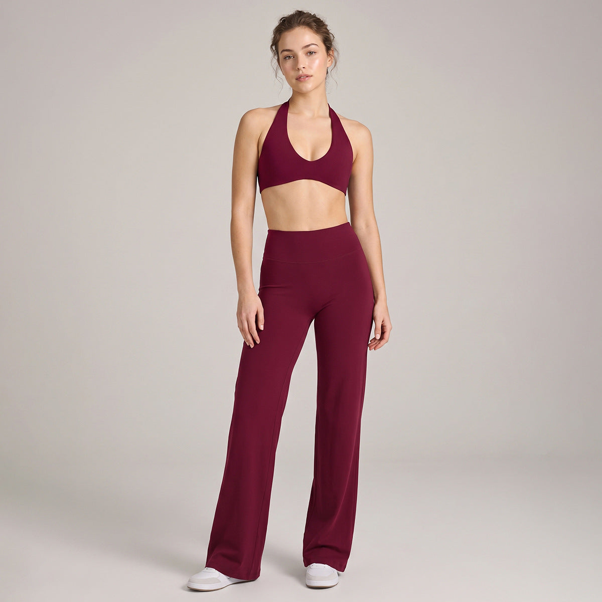 Full Length Sport Yoga Jumpsuit For Women In Stretchy Nylon Fabric With Backless Design And Sleeveless Style