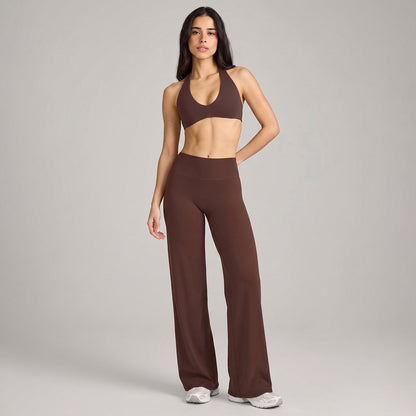 Full Length Sport Yoga Jumpsuit For Women In Stretchy Nylon Fabric With Backless Design And Sleeveless Style