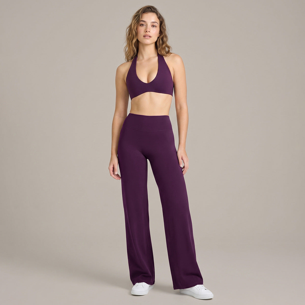 Full Length Sport Yoga Jumpsuit For Women In Stretchy Nylon Fabric With Backless Design And Sleeveless Style