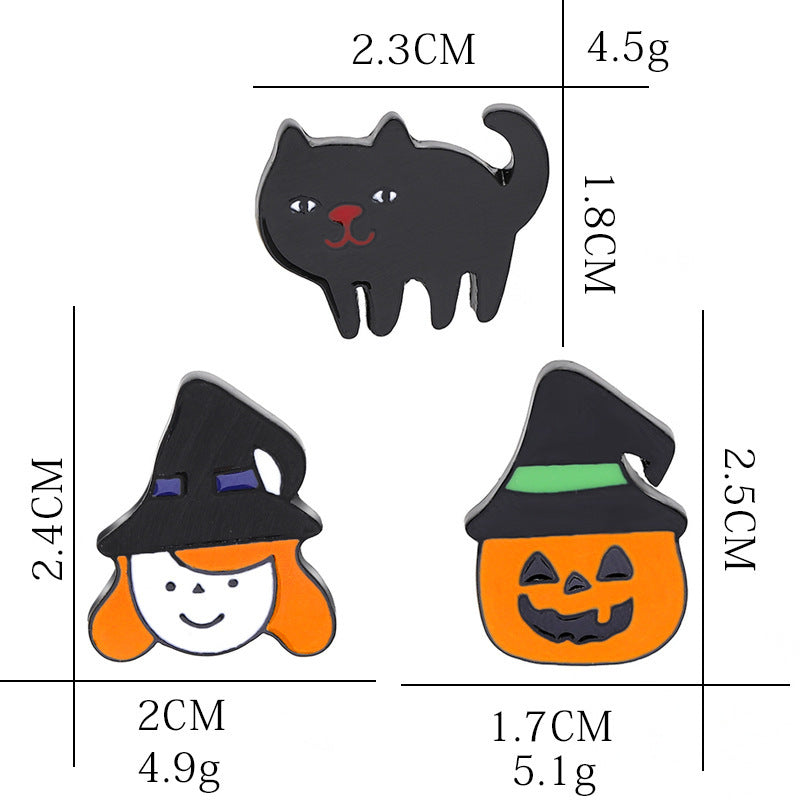 Pumpkin Pin In Alloy With Enamel Craft, Perfect For Halloween