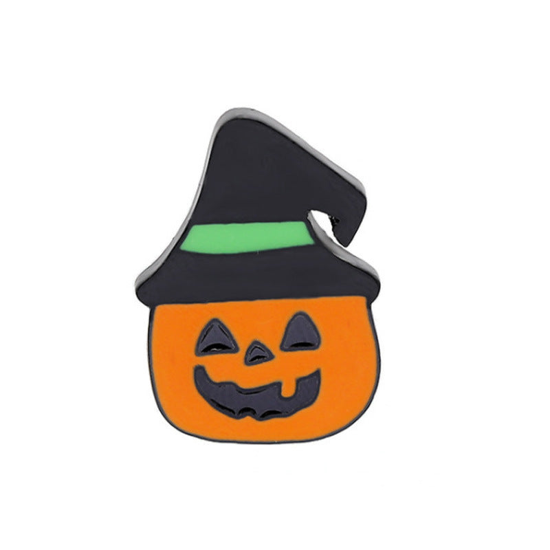 Pumpkin Pin In Alloy With Enamel Craft, Perfect For Halloween