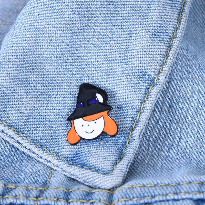Pumpkin Pin In Alloy With Enamel Craft, Perfect For Halloween