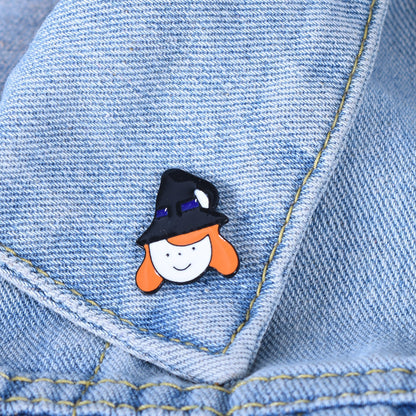 Pumpkin Pin In Alloy With Enamel Craft, Perfect For Halloween