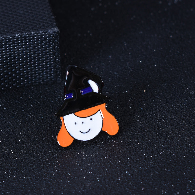 Pumpkin Pin In Alloy With Enamel Craft, Perfect For Halloween