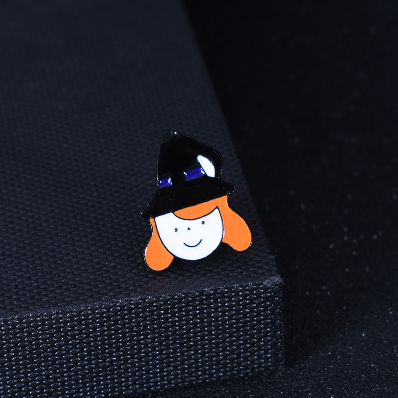 Pumpkin Pin In Alloy With Enamel Craft, Perfect For Halloween
