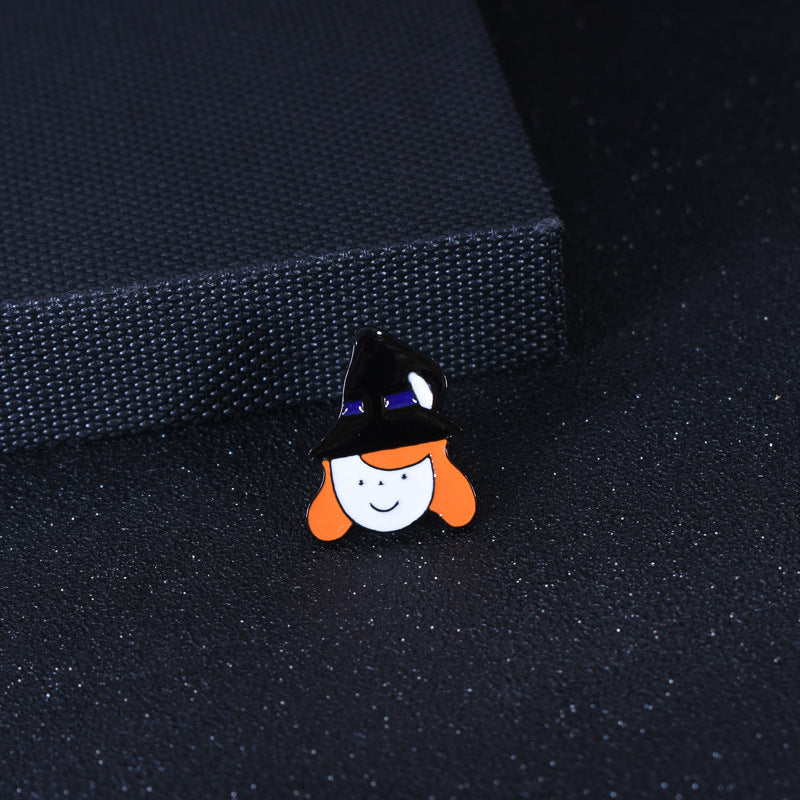 Pumpkin Pin In Alloy With Enamel Craft, Perfect For Halloween