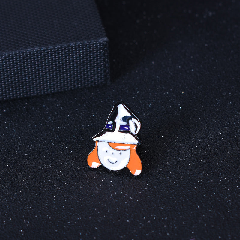Pumpkin Pin In Alloy With Enamel Craft, Perfect For Halloween