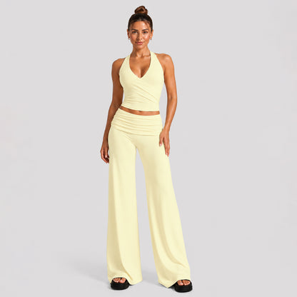 Solid Color Full Length Sport Pants For Fitness, Made With Nylon Fabric Featuring Criss Cross Design, Available In Stretchy Material