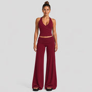 Vest + Pants, Red for Rumba Dance