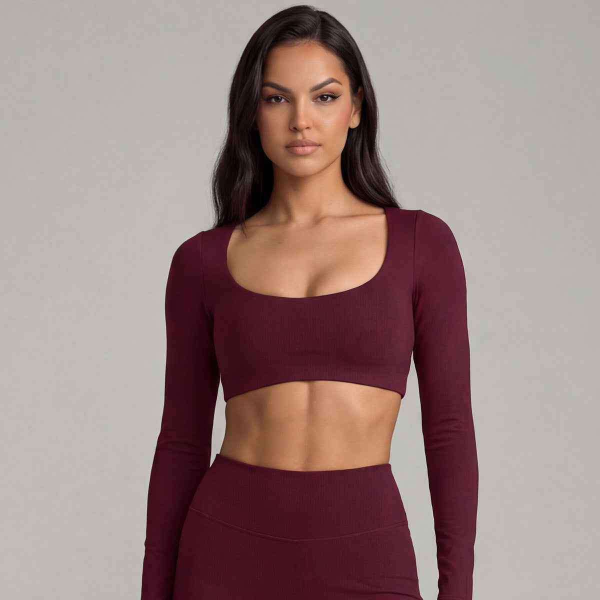 Women's Solid Color Nylon Shorts Co-ord Set With T-shirt In Natural Pink Featuring Pullover Design For Yoga
