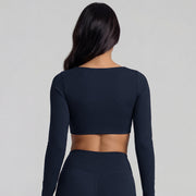 Long-sleeved Blueberry Color