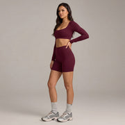 Shorts Set in Winter Plum Color