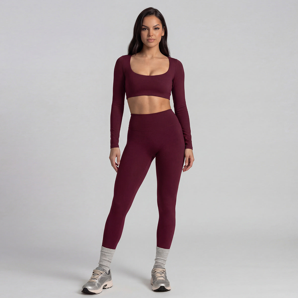 Women's Solid Color Nylon Shorts Co-ord Set With T-shirt In Natural Pink Featuring Pullover Design For Yoga