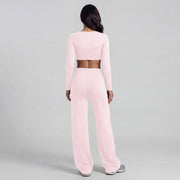 Straight-leg Pants Suit, Pink