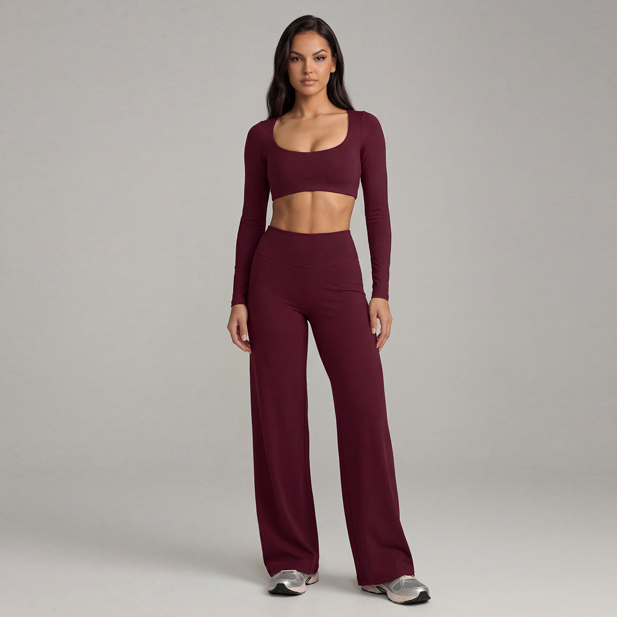 Women's Solid Color Nylon Shorts Co-ord Set With T-shirt In Natural Pink Featuring Pullover Design For Yoga