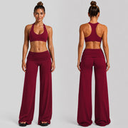 Trousers + Vest, Red for Rumba Dance