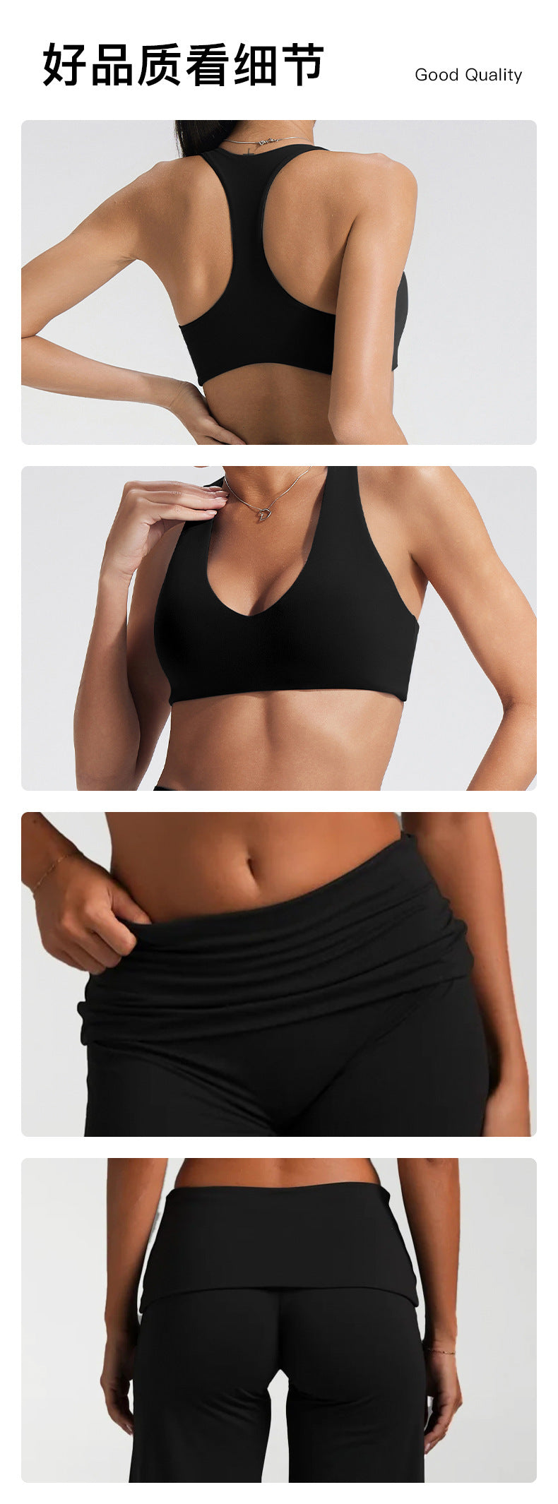 Solid Color Full Length Sport Running Jumpsuit For Women In Nylon Fabric With Wide Leg Pants Design And High Elasticity