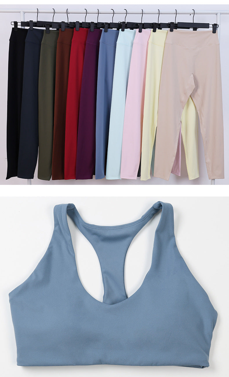 Solid Color Full Length Sport Running Jumpsuit For Women In Nylon Fabric With Wide Leg Pants Design And High Elasticity