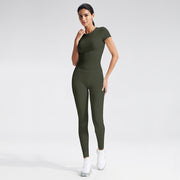 Short-sleeved Shirt + Long Pants Olive Green