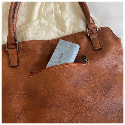 Unisex Square PU Leather Shoulder Bag With Single Shoulder Strap, Large Capacity For All Seasons