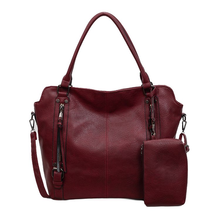 Unisex Square PU Leather Shoulder Bag With Single Shoulder Strap, Large Capacity For All Seasons