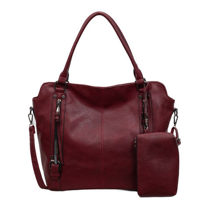 Unisex Square PU Leather Shoulder Bag With Single Shoulder Strap, Large Capacity For All Seasons