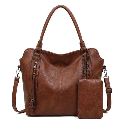 Unisex Square PU Leather Shoulder Bag With Single Shoulder Strap, Large Capacity For All Seasons