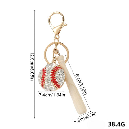Baseball Jewelry Buckle In Alloy With KC Golden Electroplated Finish 0.03µm-0.05µm Thickness Handmade, 1 Piece
