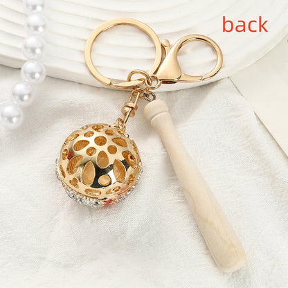 Baseball Jewelry Buckle In Alloy With KC Golden Electroplated Finish 0.03µm-0.05µm Thickness Handmade, 1 Piece