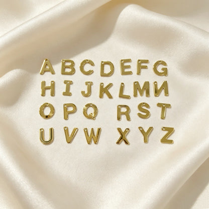 Handmade Letter Pendant In Titanium Steel With Real Gold Plated Finish, Modern Style Jewelry Accessories