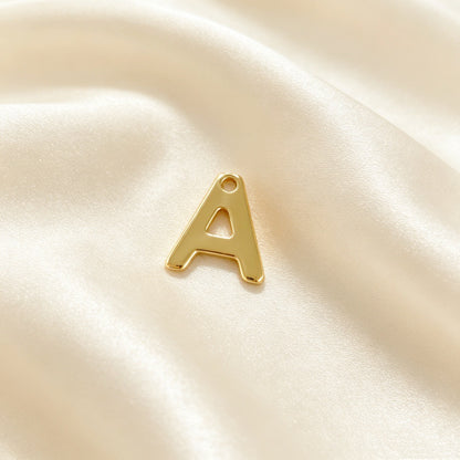 Handmade Letter Pendant In Titanium Steel With Real Gold Plated Finish, Modern Style Jewelry Accessories