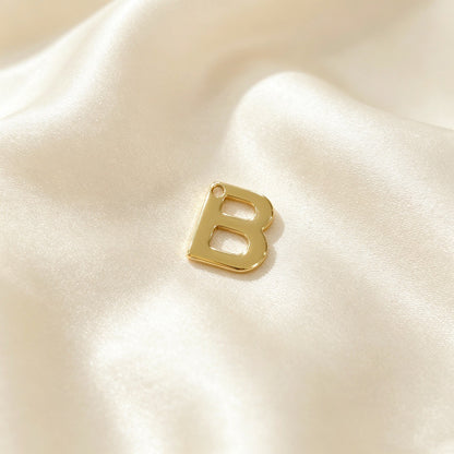 Handmade Letter Pendant In Titanium Steel With Real Gold Plated Finish, Modern Style Jewelry Accessories