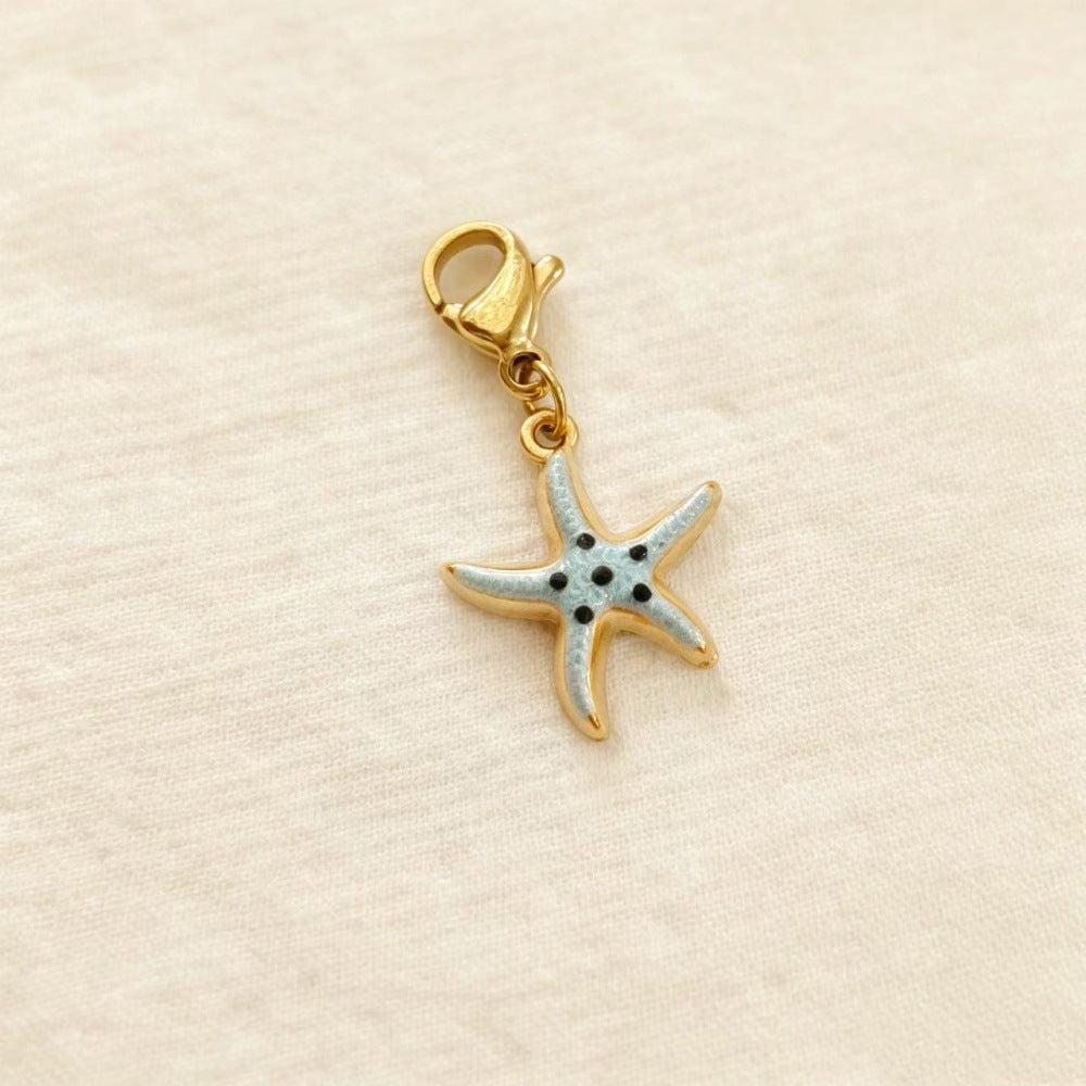 Hippocampus Pendant In 304 Stainless Steel With Electroplated Finish, Marine Style Jewelry Accessory