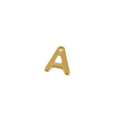 Handmade Letter Pendant In Titanium Steel With Real Gold Plated Finish, Modern Style Jewelry Accessories