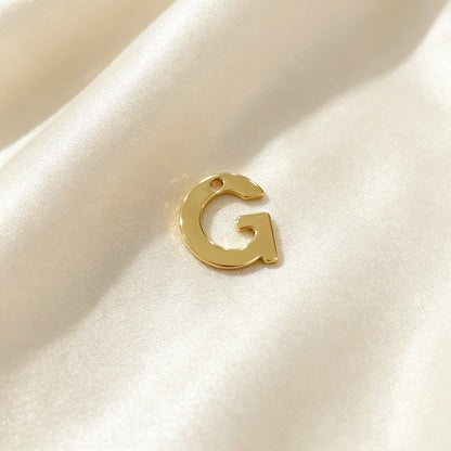 Handmade Letter Pendant In Titanium Steel With Real Gold Plated Finish, Modern Style Jewelry Accessories