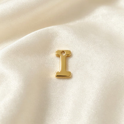 Handmade Letter Pendant In Titanium Steel With Real Gold Plated Finish, Modern Style Jewelry Accessories
