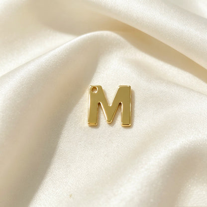 Handmade Letter Pendant In Titanium Steel With Real Gold Plated Finish, Modern Style Jewelry Accessories