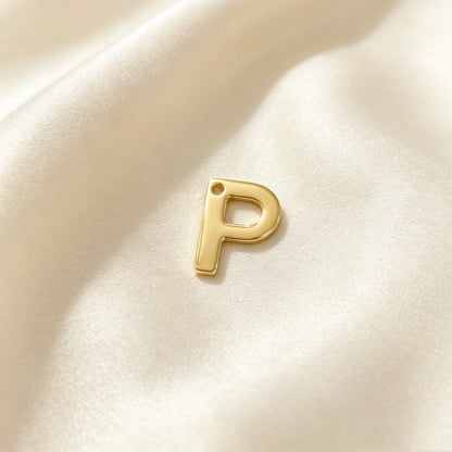 Handmade Letter Pendant In Titanium Steel With Real Gold Plated Finish, Modern Style Jewelry Accessories
