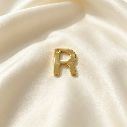 Handmade Letter Pendant In Titanium Steel With Real Gold Plated Finish, Modern Style Jewelry Accessories