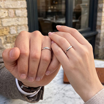 Simple Style Geometric Open Ring For Women In 925 Sterling Silver With Rhodium Plating 0.03µm-0.05µm, Perfect For Wedding Season