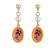 1 Pair of Yellow Daisy Earrings