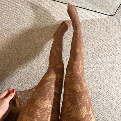 Sexy Solid Color Seamless Jacquard Pantyhose In Nylon Fabric For All Seasons