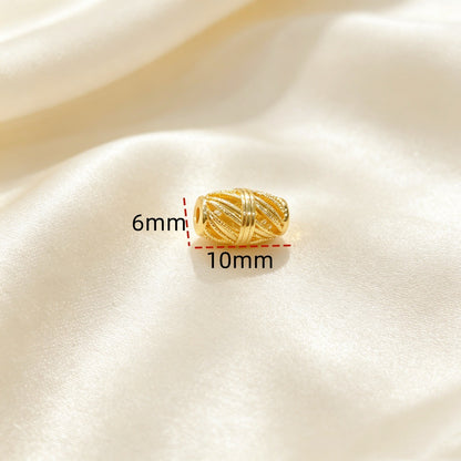 Copper Beads With Real Gold Plated Electroplated Finish, Stylish Jewelry Accessories For Commute