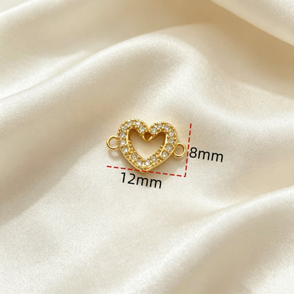 Heart Shape Copper Pendant With Electroplated Finish, Jewelry Accessories